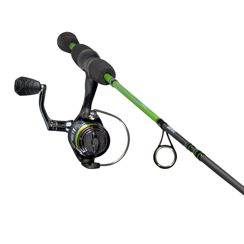 Lew's Lews Crappie Thunder Spinning Reel and Fishing Rod Combo 5Foot 6Inch 2Piece IM6 Graphite Blank Size 75 Reel Right or LeftHand Retrieve Crappie Thunder Green - Image 2
