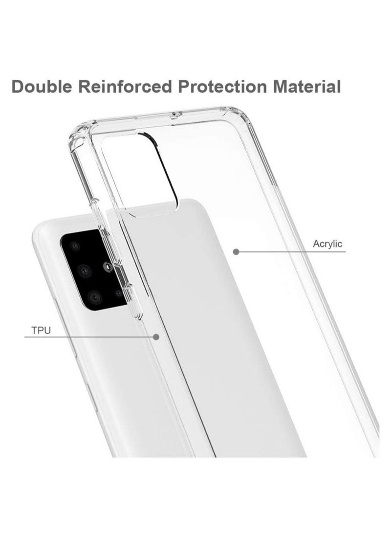 Raxoom Samsung Galaxy A51 Case Cover Protective Shock Absorption Bumper soft Transparent Case (Clear) - Image 1