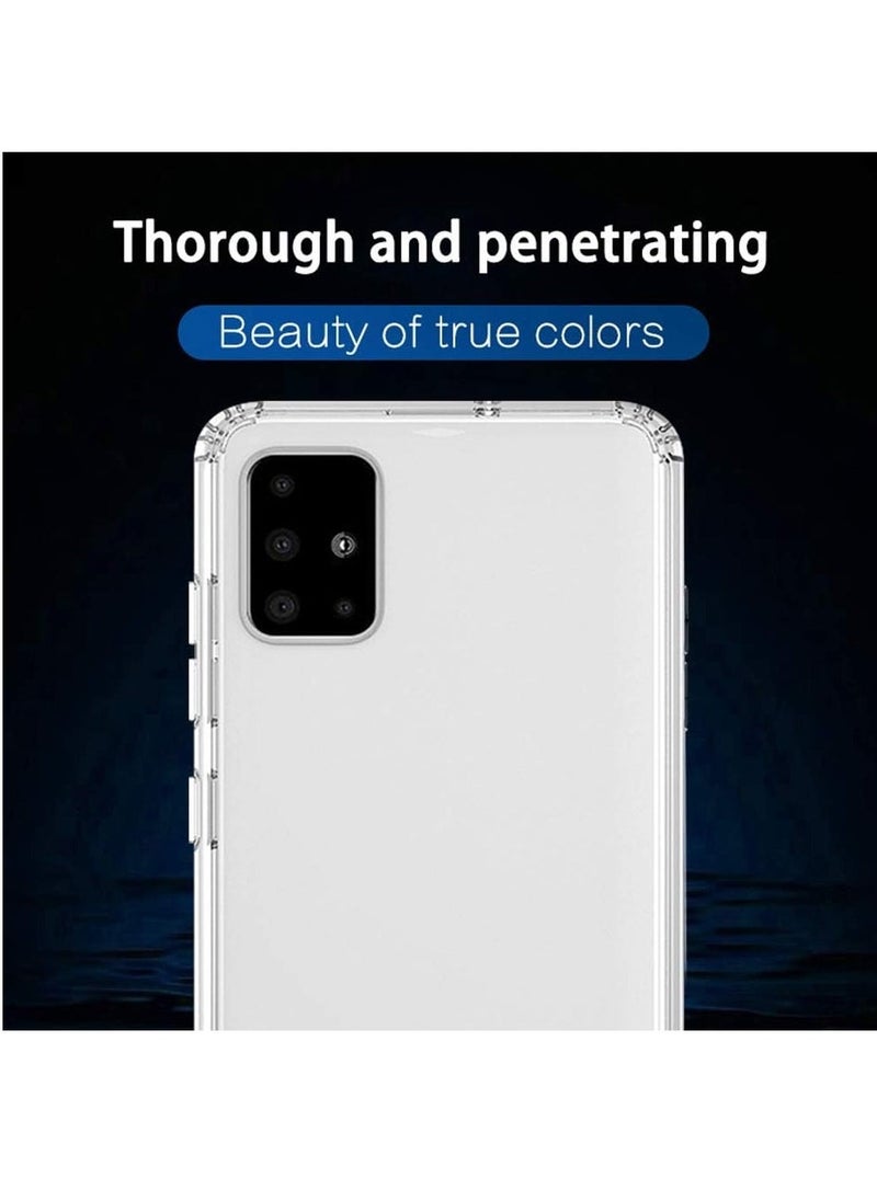 Raxoom Samsung Galaxy A51 Case Cover Protective Shock Absorption Bumper soft Transparent Case (Clear) - Image 3