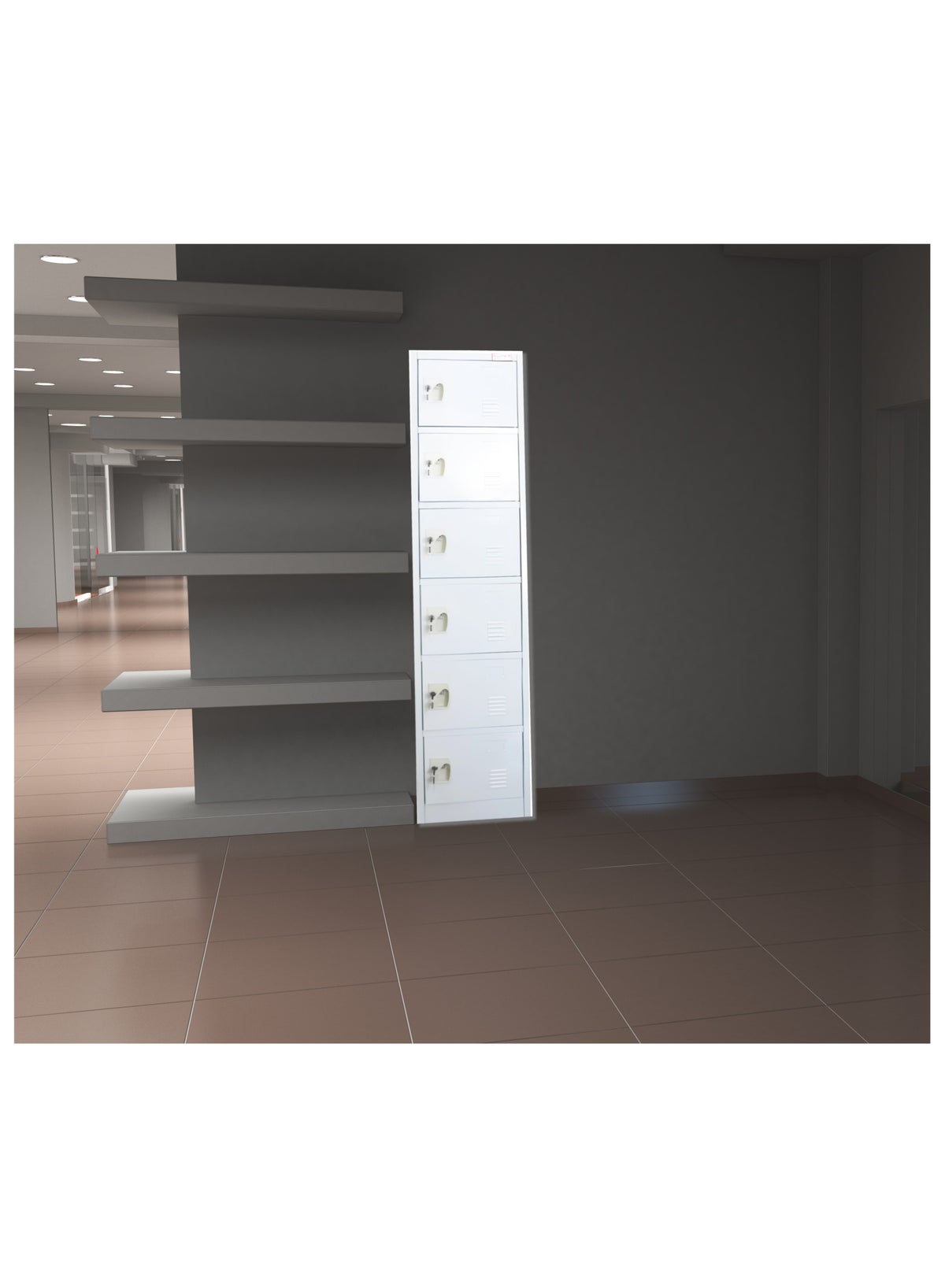 INFINI HOMES INFINI HOMES 6 Door Metal Steel Storage Locker Cabinet ...