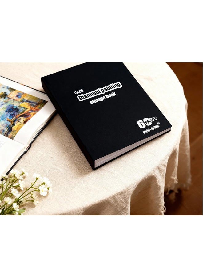 NIHOJIUMA Diamond Painting Storage Book, 60 Pages Diamond Art Portfolio Presentation Book for 12x16 Diamond Art, Diamond Art Portfolio. - Image 5