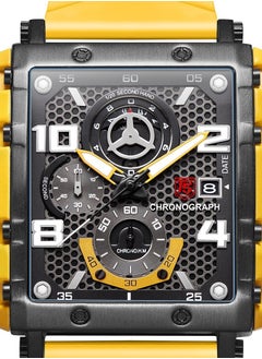 T5 T5 Men's Chronograph Square Dial Silicone Strap Watch  - Image 3