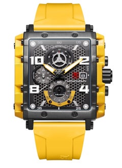 T5 T5 Men's Chronograph Square Dial Silicone Strap Watch  - Image 1