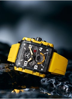 T5 T5 Men's Chronograph Square Dial Silicone Strap Watch  - Image 2