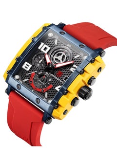 T5 T5 Men's Chronograph Square Dial Silicone Strap Watch  - Image 4