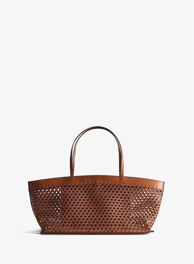 H&M Lattice-weave shopper