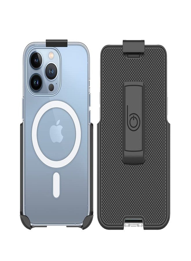BELTRON Belt Clip Holster Compatible with Apple Clear Case for iPhone 13 Pro Max - Features: Built in Kickstand (Holster Only, Case is NOT Included) - Image 3