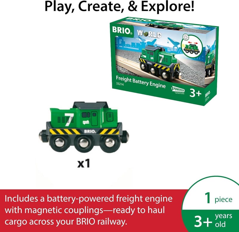 BRIO World Freight Battery Engine Toy Train for Kids Ages 3+ - Image 3