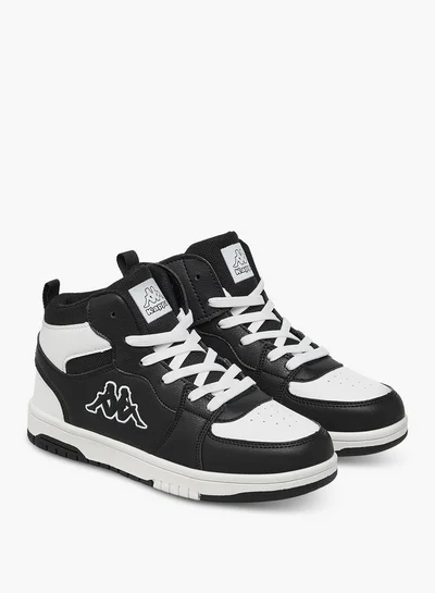 Kappa Boys' Panelled High Top Lace-Up Sneakers with Pull Tabs