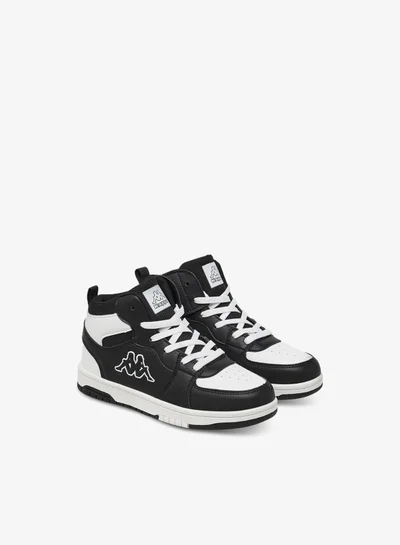 Kappa Boys' Panelled High Top Lace-Up Sneakers with Pull Tabs