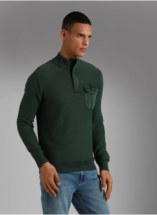 هاي ستار Men Green Sweater