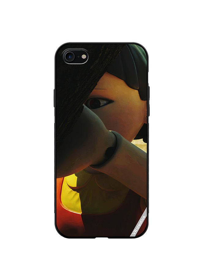 VR CREATIVE Protective Case Cover For Apple iPhone SE (2022) Squid Game Girl Statue Design Multicolour - Image 1