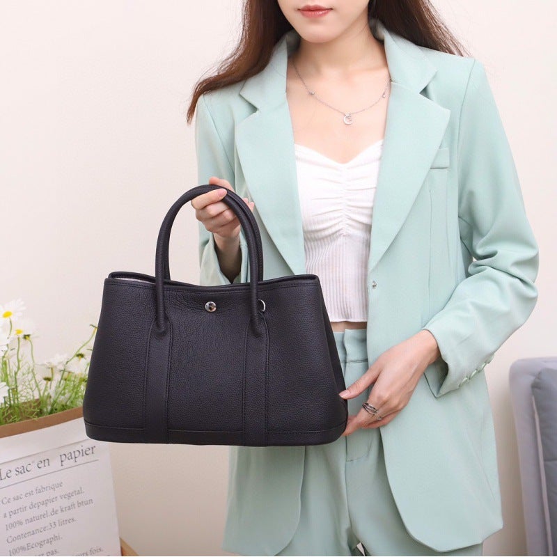 New Genuine Leather Garden Bag Fashion Top Layer Cowhide Women'S Bag All-Match Large Capacity Women'S Handbag Pure Leather Tote Bag - Image 4