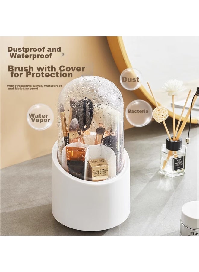 Additive Degree Jiadu Cosmetic Storage Box, Rotating Dust-proof Makeup Brush Storage Tube, Dressing Table Desktop Pen Holder, Lipstick And Eyeshadow Organizer Rack - Image 2
