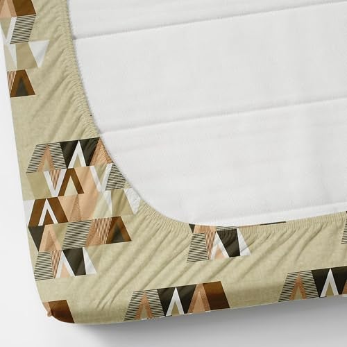 VOMZER 320 TC 100% Pure Cotton All Around Elastic Fitted Queen Size Bedsheets, Supersoft Elastic Fitted Double Bedsheet with 2 Pillow Covers, Size 60x78x8 Inches - Image 3