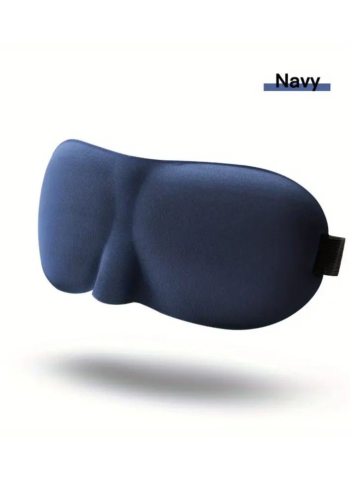 TWEGGON - 3D Sleeping Mask Blocking Light Sleep Eye Mask Memory Foam Eyeshade Soft Padded Slaapmasker EyePatch Travel Sleeping Aid with Earplug Blue - Image 1
