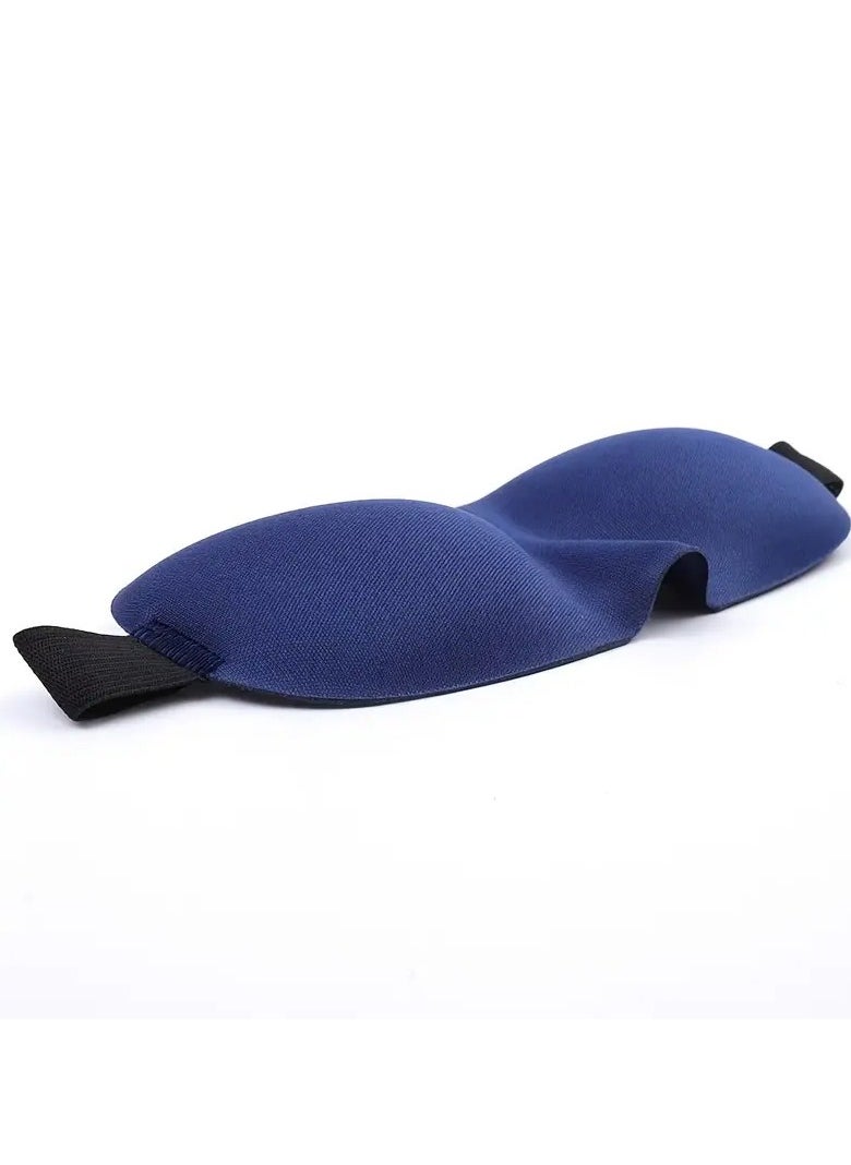TWEGGON - 3D Sleeping Mask Blocking Light Sleep Eye Mask Memory Foam Eyeshade Soft Padded Slaapmasker EyePatch Travel Sleeping Aid with Earplug Blue - Image 1