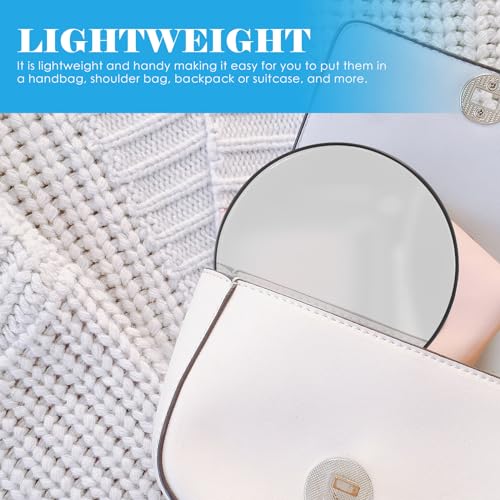 HEALLILY 7. 5cm 5X Magnifying Glass Mirror Small Round Wall Mirror Cosmetic Makeup Mirror Pocket Mirror Bathroom Mirror with Suction Cups (Black) - Image 3