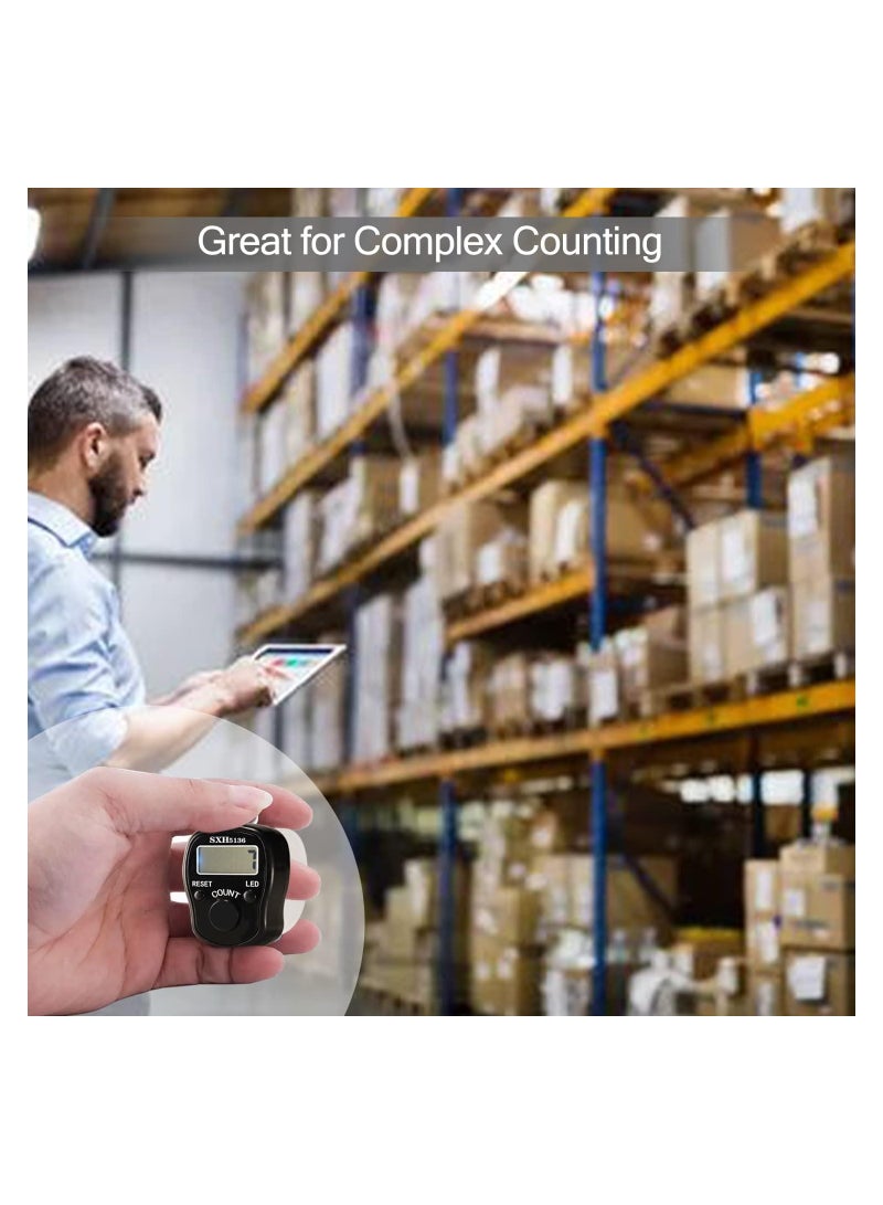 KASTWAVE Electronic Mini Finger Counter Digital Finger Hand Press Counter with Led 5 Digit Number Count Clicker for Golf Goods Counting Lap Knitting 4Pcs - Image 4