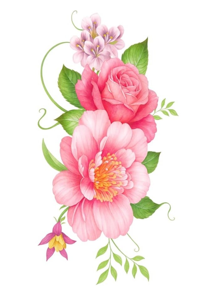 amazing.EGP Amazing IGB Waterproof Temporary Tattoo Flower Design Easy to Stick and Remove for Women Girls TBX-9031 - Image 3