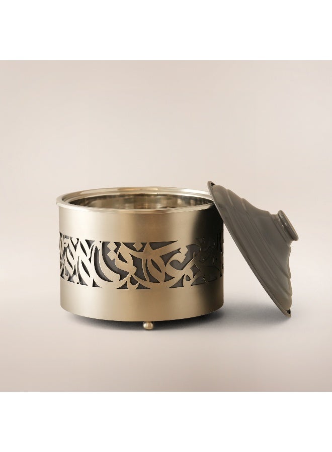 La Mesa Metal Food Server Nickel Plated 29*29*29Cm, Silver - Image 2