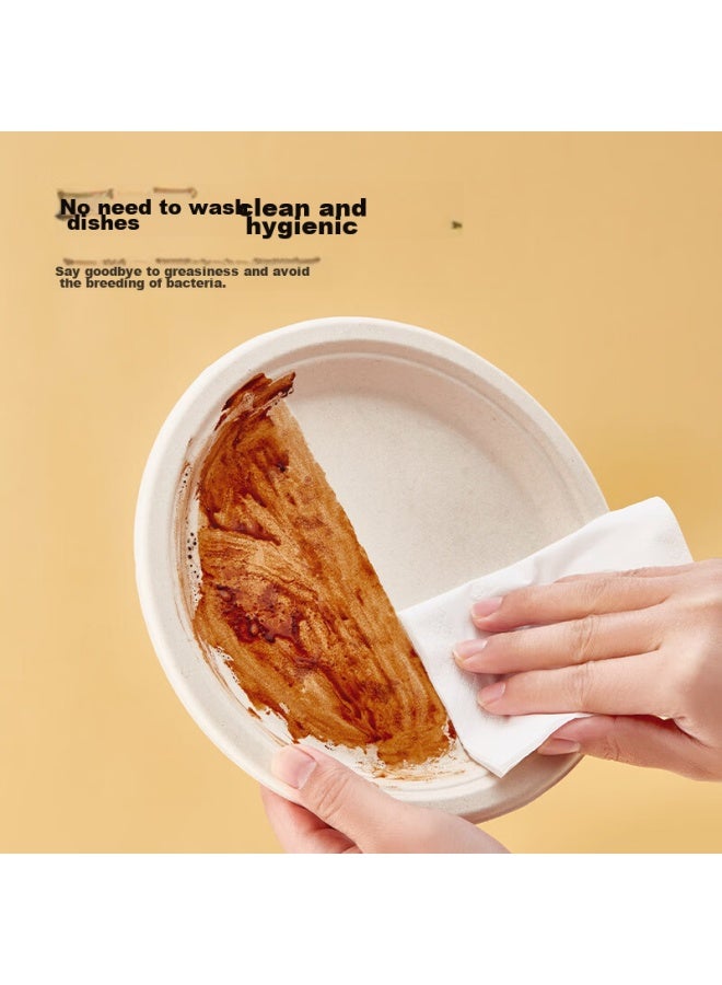 JD.com Jd Jingzao Disposable Plates Bowls And Tableware, Food-grade Barbecue Camping Sugarcane Pulp Paper Bowls 350ml - Image 3