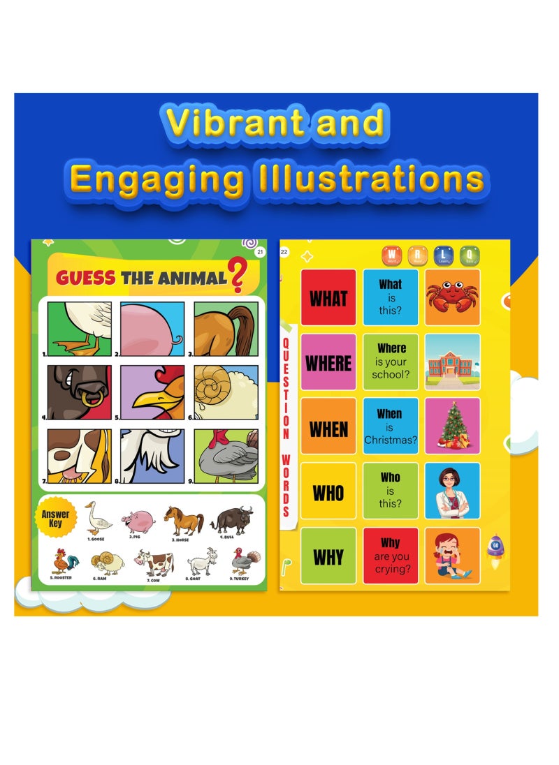 Kiddale English Learning Sound Book| Educational Toy for 3+ Kids| Sounds of First 300+ English Words, Speaking with Musical Rhymes and Audio Stories| Gift for 3 4 5 6 year kid  - Image 4