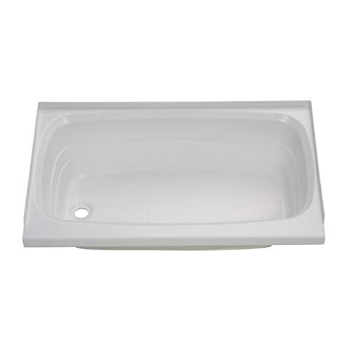 Lippert Components Lippert Replacement 24" x 40" White Bathtub with Left Drain, Scratch-Resistant ABS Acrylic for RVs, Travel Trailers, 5th Wheels, Motorhomes - W2440LHSPK - Image 1
