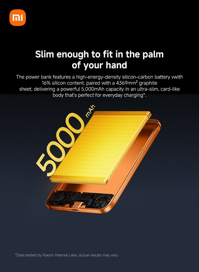 Xiaomi UltraThin Magnetic power bank，6mm thin，Ultra-Slim 5000mAh Battery pack，15W Max Ultra-Fast MagSafe-Compatible Portable Charger，metal body，For iPhone 17/16/15/14/13/12，xiaomi 15/14/13/12，samsung S25/S24/S23 Silver - Image 4