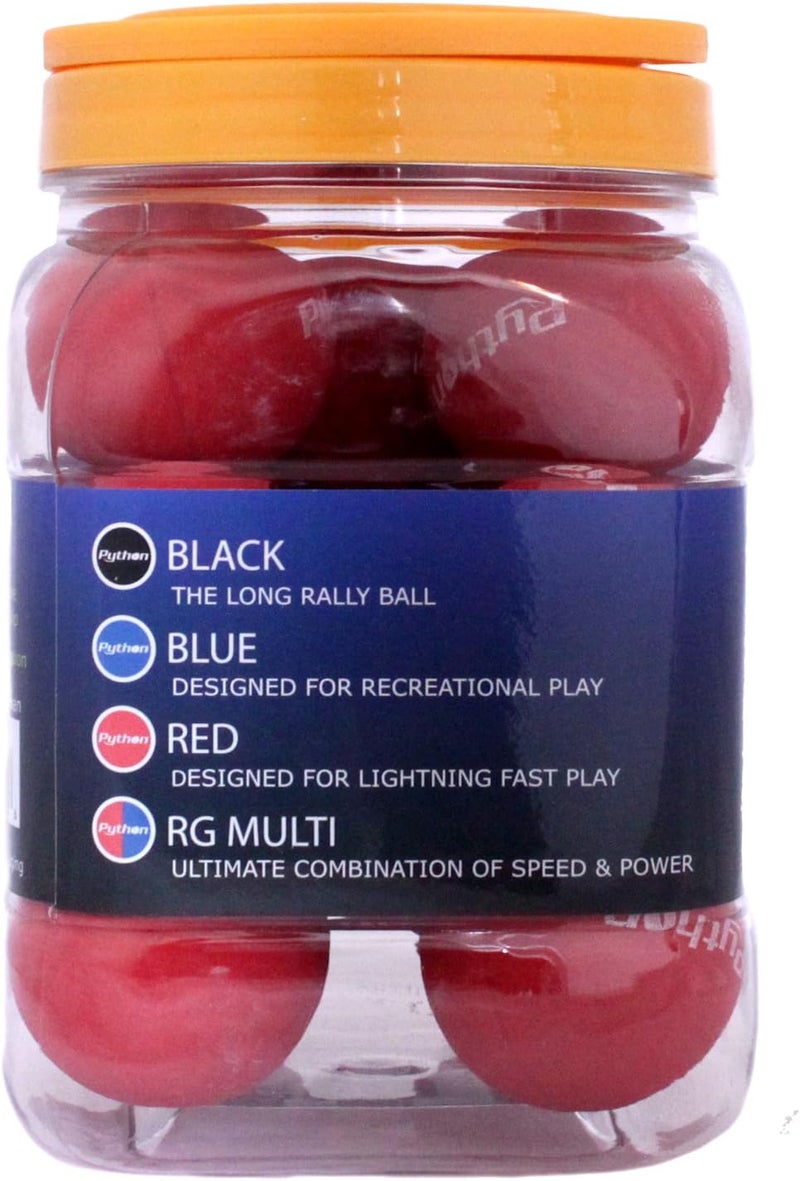 Python Racquetball Python Red Racquetballs (Value Pack - 12 Ball Jug/Lightning Fast!) - Image 2