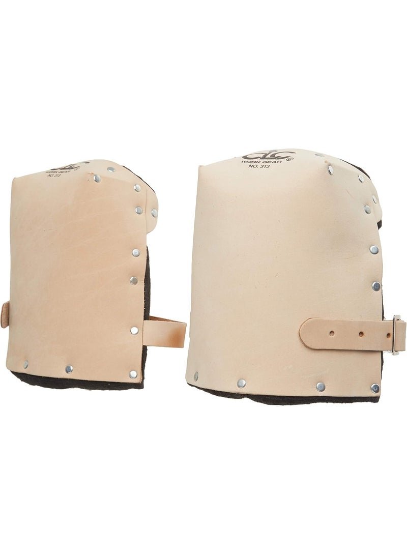 Custom Leathercraft CLC Custom Leathercraft 313 Heavy Duty Leather Kneepads, Double Thick Lining, Tan - Image 1
