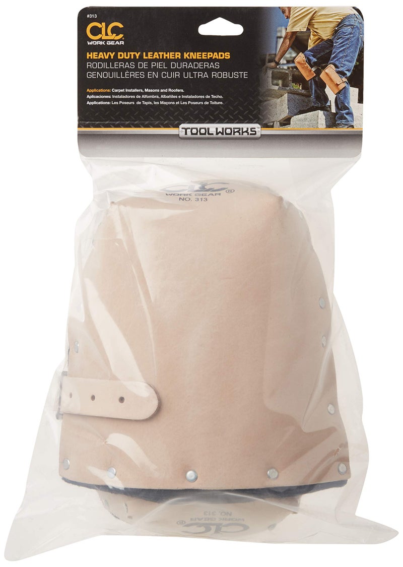 Custom Leathercraft CLC Custom Leathercraft 313 Heavy Duty Leather Kneepads, Double Thick Lining, Tan - Image 2