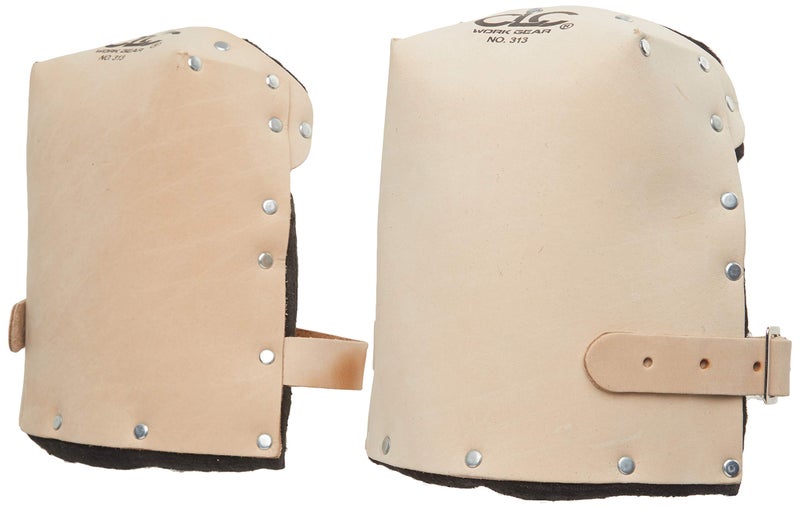 Custom Leathercraft CLC Custom Leathercraft 313 Heavy Duty Leather Kneepads, Double Thick Lining, Tan - Image 1