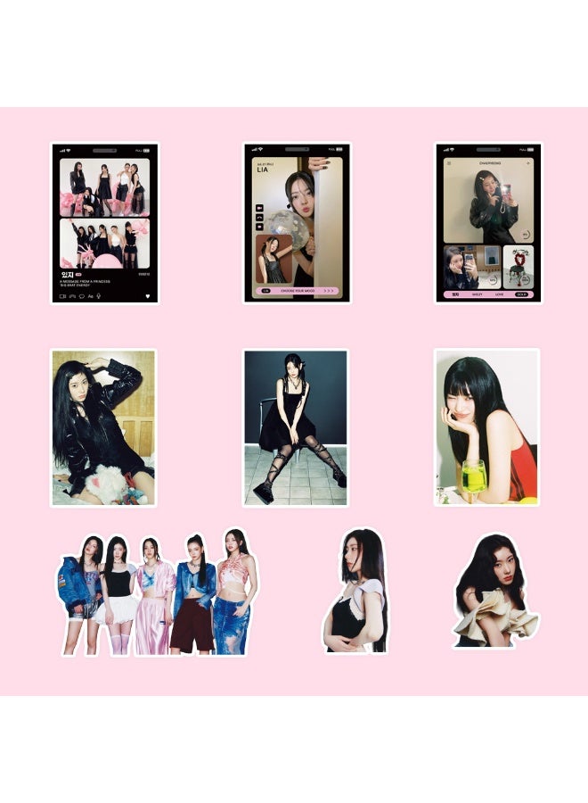 NIBEMINENT 106 Pcs Kpop ITZY GOLD Deco Kit Waterproof Stickers, High Definition Printing Bright Colors, Suitable for Laptop Skateboard Luggage Water Bottle Guitar DIY - Image 3