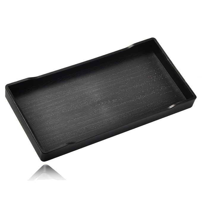 Small Black Mini Tray 8 inch x 4 inch for Kitchen Counter Bathroom for Vanity Items Coffee Accessory Bar Serving Seasoning Salt and Pepper Soap Perfume or Display Use
