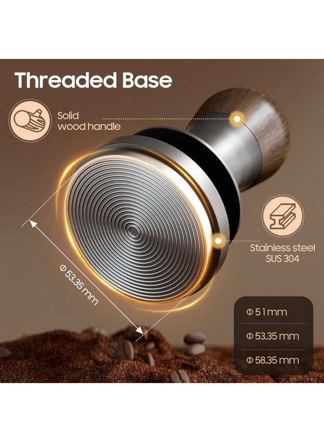 MHW-3BOMBER 54mm مكبس إسبريسو - 3 مكابس قهوة مزودة بنابض بوزن 15lb / 30lbs - مكبس مدرب بارستا مع ردود فعل صوتية - متوافق مع فلتر بورتافلتر 53/54mm T6173T-OS - Image 3