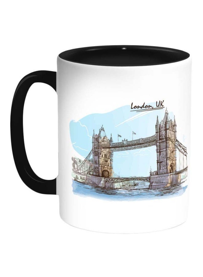 RYN Bridge Of London Printed Coffee Mug Black/Blue/White 325ml