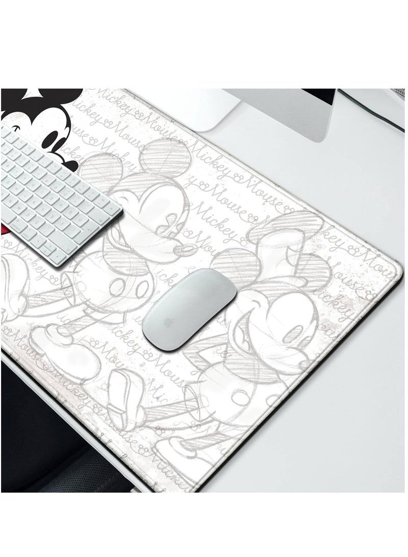 Cute Sketch Design Mouse Pad Stitched Edges Anti-Slip Rubber Mouse Pad Fun Table Mat for Gaming and Gifts (30cm x 70cm x 2mm) - Image 5