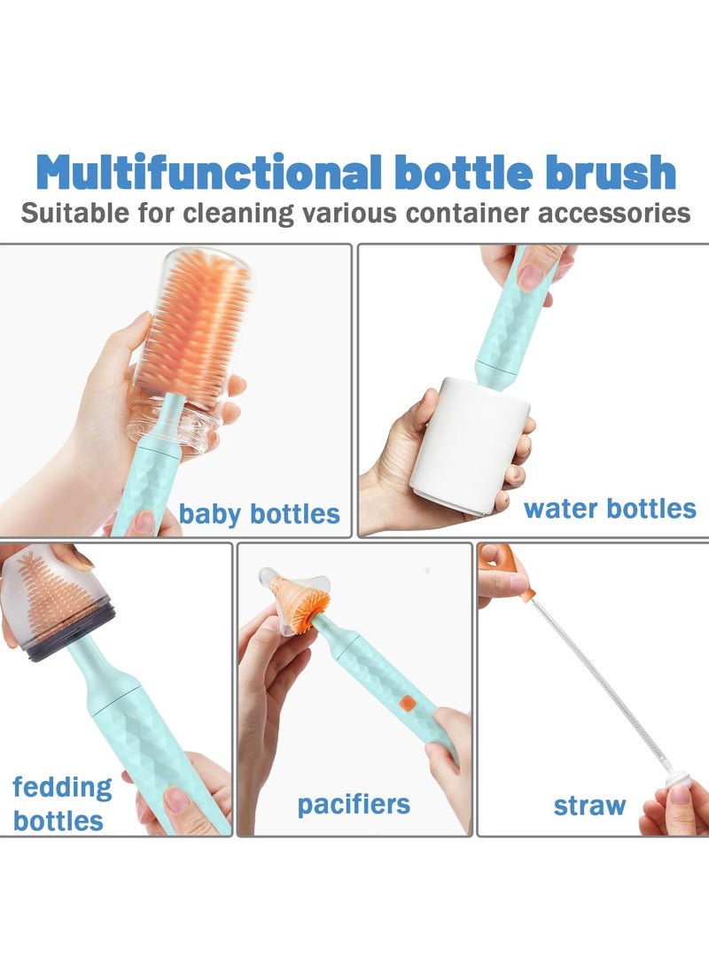 يونيكبيبي فرشاة تنظيف زجاجات الأطفال الكهربائية، مجموعة تنظيف سيليكون آمنة، قابلة لإعادة الشحن، فرشاة لاسلكية مقاومة للماء لتنظيف الزجاجات والأكواب والحلمات والقش، شحن USB - Image 3
