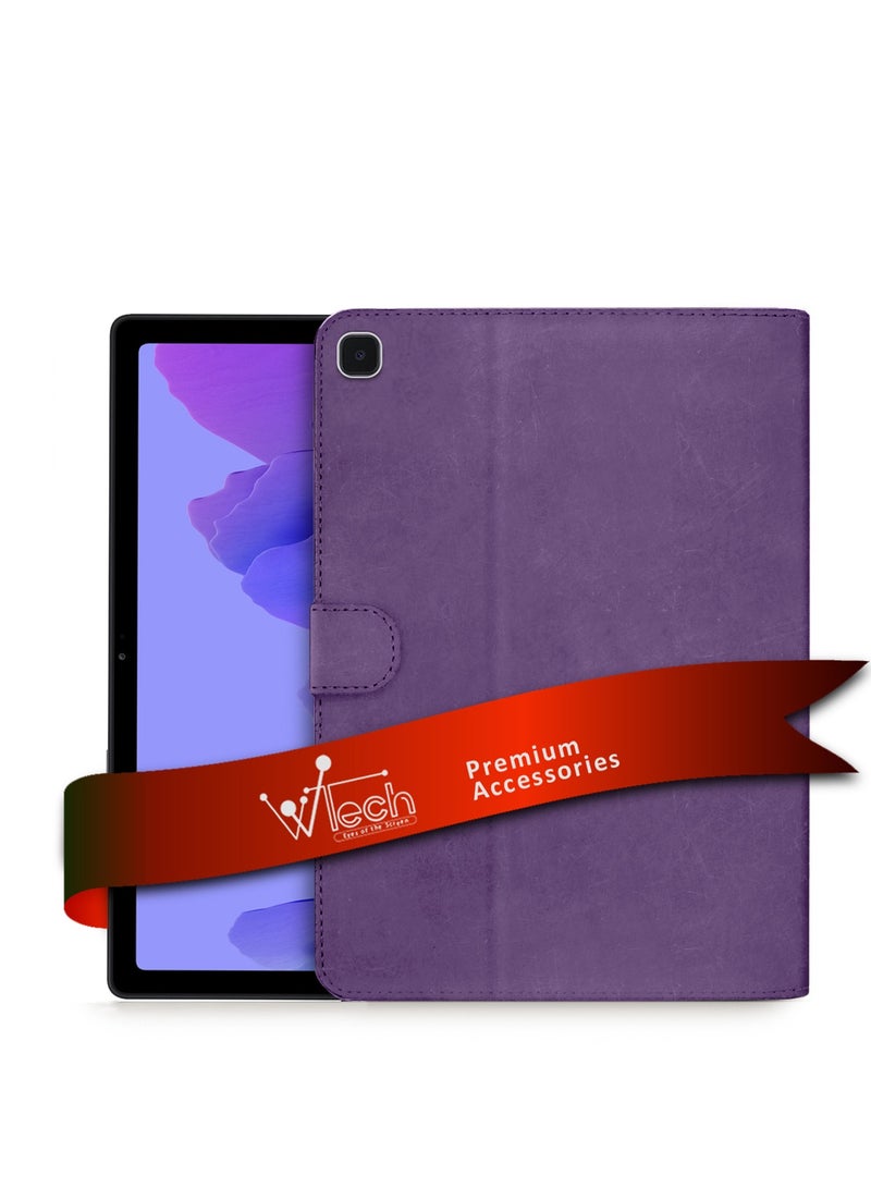 Wtech PU Leather Magnetic Closure Flip Case Cover For Samsung Galaxy Tab A7 10.4 Inch 2022 (T500, T505, T509) Purple - Image 1