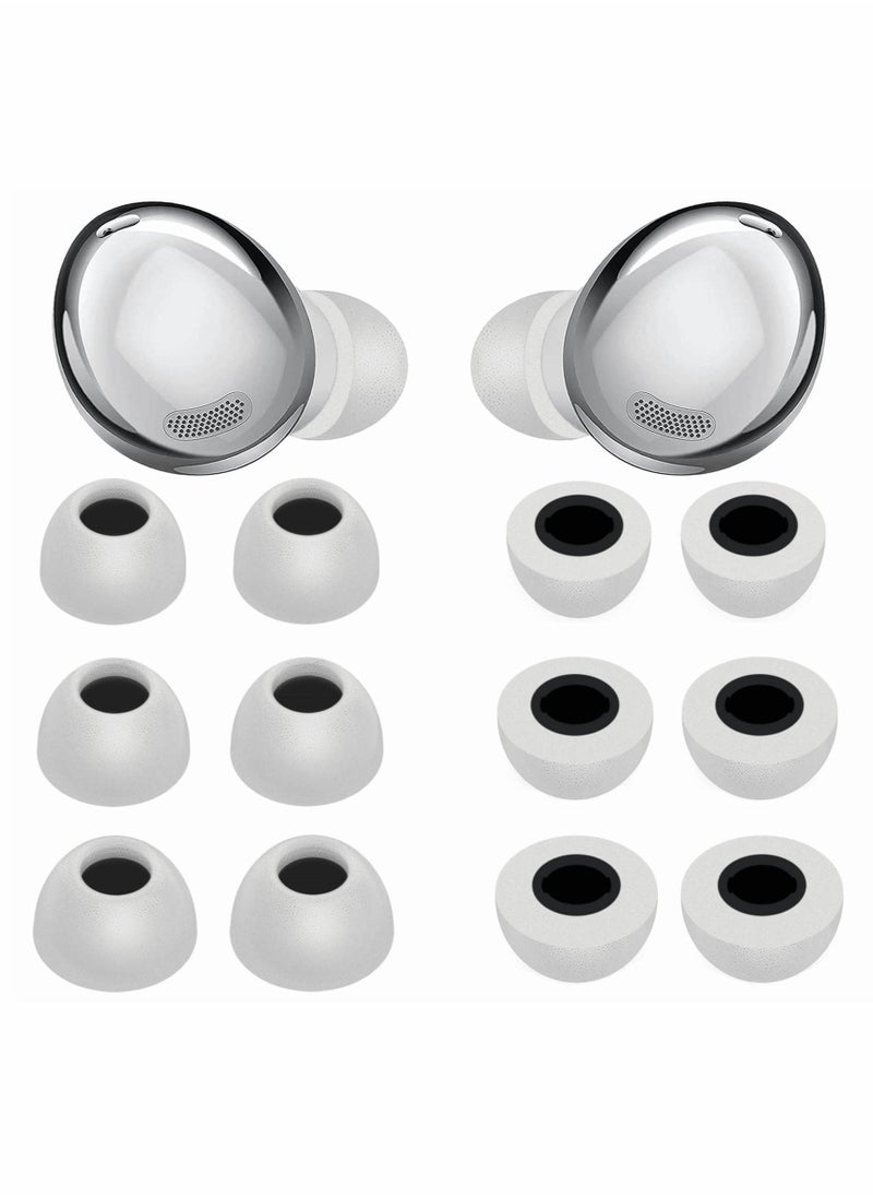 KASTWAVE - Earbuds for Galaxy Buds Pro, 6 Pairs of Memory Foam Earbuds, S/M/L 3 Size Ear buds Replacement Accessories, Comfort Earbuds Compatible with Samsung Galaxy Buds Pro (White) - Image 1