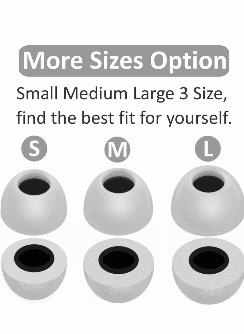 KASTWAVE - Earbuds for Galaxy Buds Pro, 6 Pairs of Memory Foam Earbuds, S/M/L 3 Size Ear buds Replacement Accessories, Comfort Earbuds Compatible with Samsung Galaxy Buds Pro (White) - Image 1