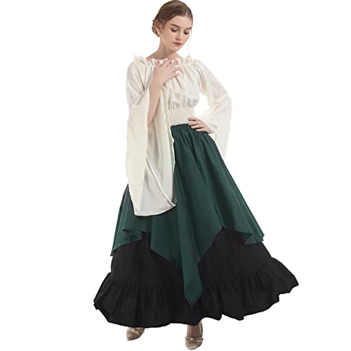 NSPSTT Women Medieval Costume Renaissance Dress Women Victorian Ball Gown Gothic Pirate Costume - Image 3