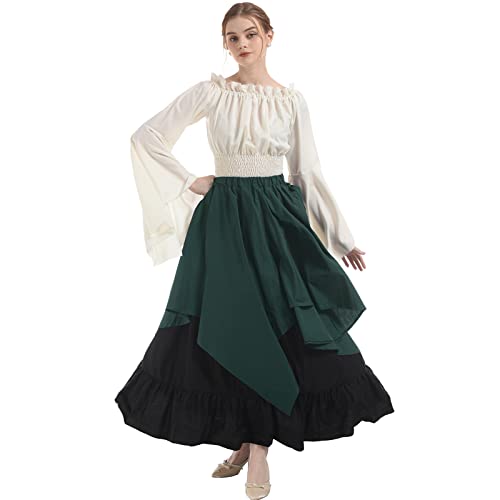 NSPSTT Women Medieval Costume Renaissance Dress Women Victorian Ball Gown Gothic Pirate Costume - Image 1