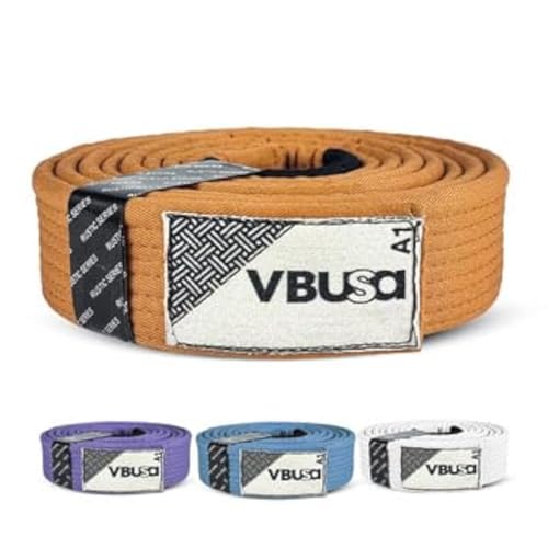 Victorbudo USA Rustic Series BJJ Belt, Brazilian Jiu Jitsu Pro BJJ Belts with Sleeve Bar for Ranking Stripes (Brown, A1) - Image 4