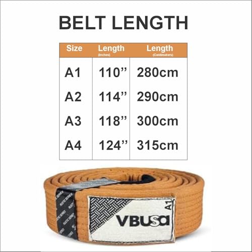 Victorbudo USA Rustic Series BJJ Belt, Brazilian Jiu Jitsu Pro BJJ Belts with Sleeve Bar for Ranking Stripes (Brown, A1) - Image 3