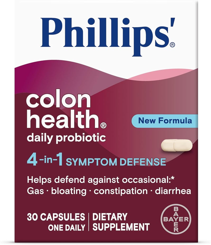 كبسولات فيليبس لصحة القولون البروبيوتيك، زجاجة 30 عدداً - عبوة من 3