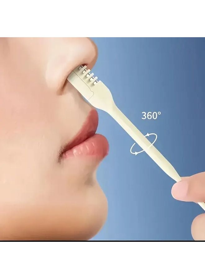 360 درجة دوران مزدوج الرأس أداة تشذيب شعر الأنف 3 قطع من الفولاذ المقاوم للصدأ أداة تجميل غير مؤلمة - Image 1