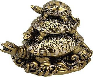 Betterdecor Feng Shui Three Tier Tortoise (Three Generation Turtle) Statue Home Decor for Healthy andLongevity - Image 1