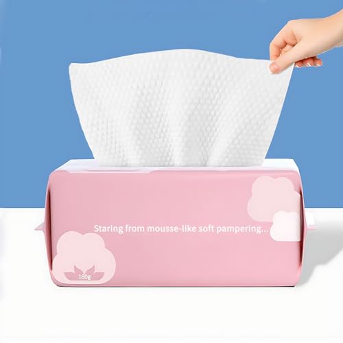 Cayxenful Cayxenful Disposable Face Towel Face Cloths for Washing Soft Cotton Dry Wipes Facial Cloths Towelettes for Washing and Drying 100 Count Facial Tissue for Cleansing Skincare and Makeup Remover